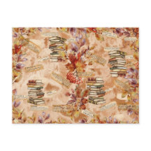 Watercolor Floral Book Lover Autumn