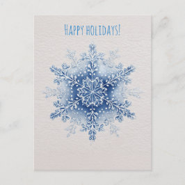Cartão Postal De Festividades Watercolor snowflake Christmas