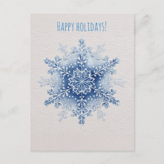 Cartão Postal De Festividades Watercolor snowflake Christmas