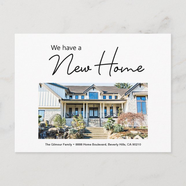 Cartão Postal De Festividades We have a New Home Moving Announcement photos (Frente)