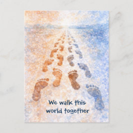 Cartão Postal De Festividades We Walk This World Together Postcard