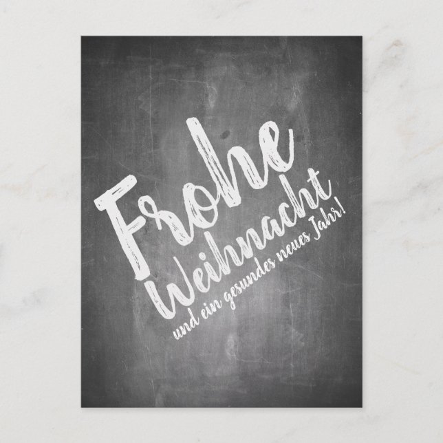 Cartão Postal De Festividades Weihnachtsgrüße auf der Kreidetafel (Frente)