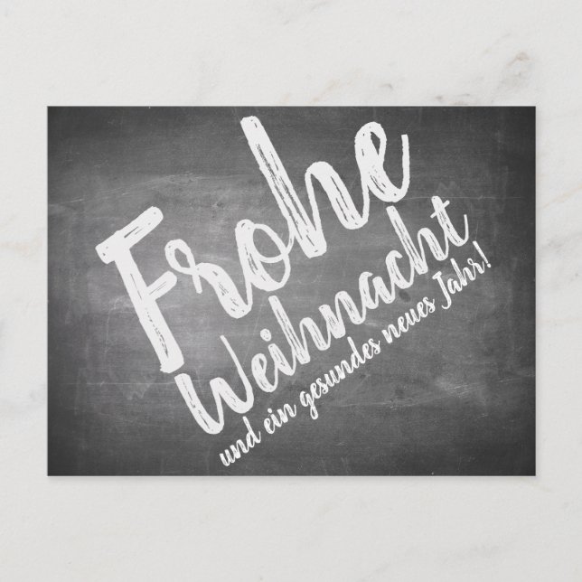 Cartão Postal De Festividades Weihnachtsgrüße auf der Kreidetafel (Frente)
