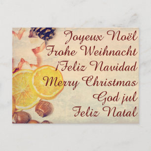 Cartão Postal De Festividades Weihnachtsmotic mit Früchten...