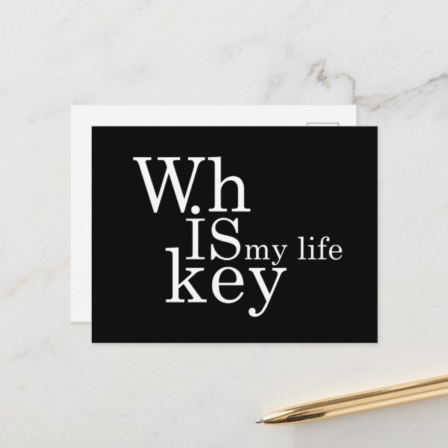 Cartão Postal De Festividades Whiskey cita bebidas alcoólicas engraçadas dizendo (Frente/Verso In Situ)