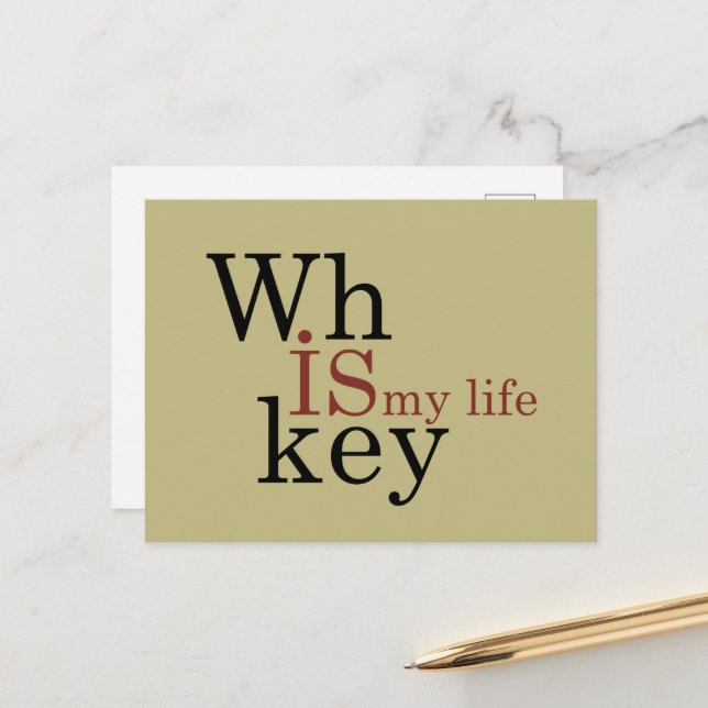 Cartão Postal De Festividades Whiskey cita discursos engraçados sobre álcool beb (Frente/Verso In Situ)