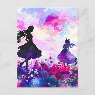 Cartão Postal De Festividades Wildflower Wonderland Watercolor