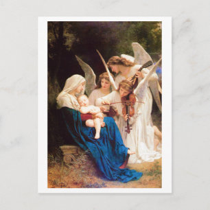 Cartão Postal De Festividades William-Adolphe Bouguereau SONG OF ANGELS 1881