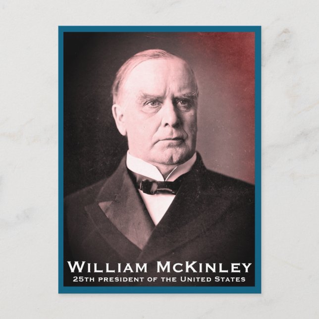 Cartão Postal De Festividades William McKinley, político, presidente americano (Frente)
