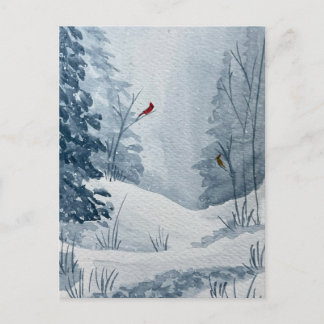 Cartão Postal De Festividades Winter Woods Wonderland Postcard