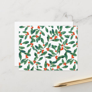 Cartão Postal De Festividades Winterberry (Clássico)