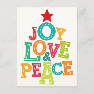 Cartão Postal De Festividades Wishing you Joy, Love & Peace this season!
