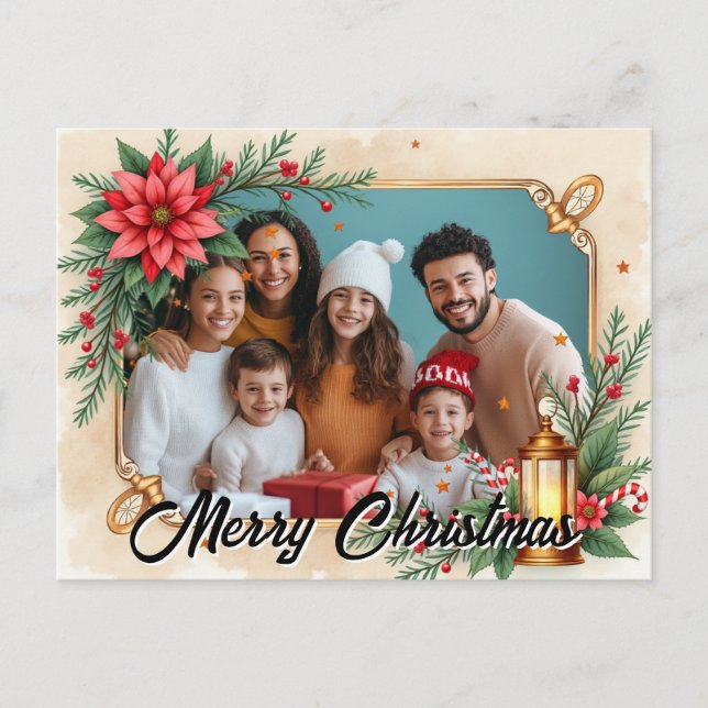 Cartão Postal De Festividades With own photo Poinsettia Parade (Frente)