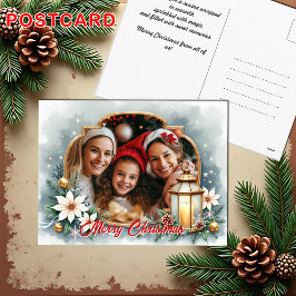 Cartão Postal De Festividades With own photo Winter Wishes