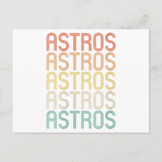 Cartão Postal De Festividades Womens Astros (Frente)