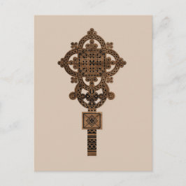 Cartão Postal De Festividades Wooden Hand Cross