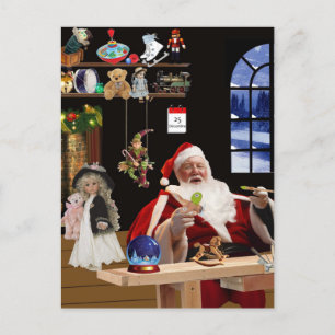 Cartão Postal De Festividades Workshop sobre Papai Noel