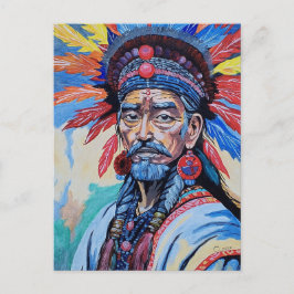 Cartão Postal De Festividades xamã, feiticeiro, protetor, amuleto, avô
