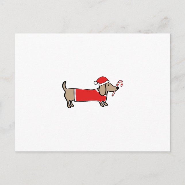 Cartão Postal De Festividades Xmas dachshund (Frente)