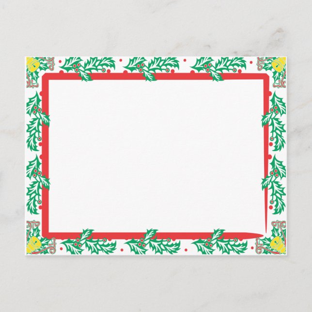 Cartão Postal De Festividades XmasPhotoPostcard (Frente)