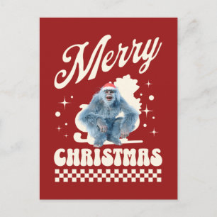 Cartão Postal De Festividades Yeti Engraçado - Feliz Natal