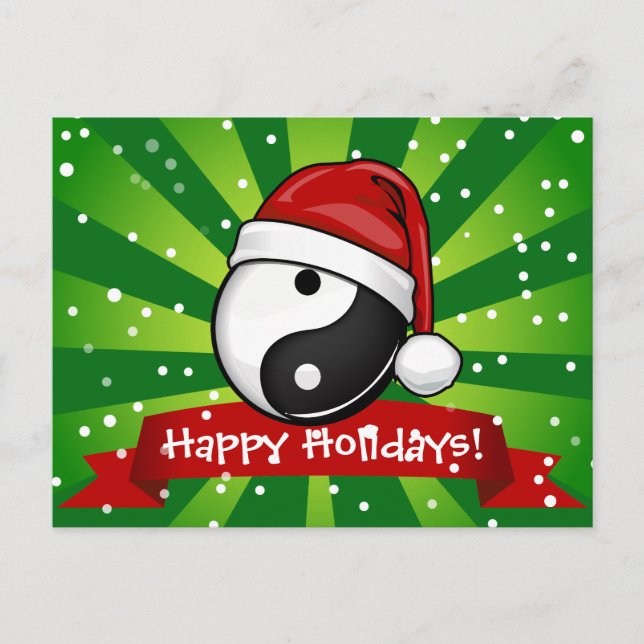 Cartão Postal De Festividades Yin Yang - Símbolo Holiday (Frente)