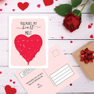 Cartão Postal De Festividades You Make My Heart Melt Romantic Valentine's Day