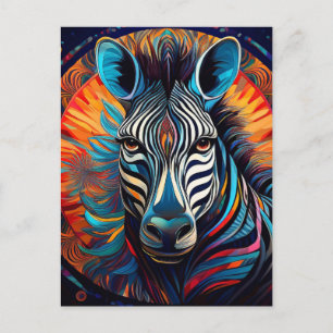Cartão Postal De Festividades zebra AI