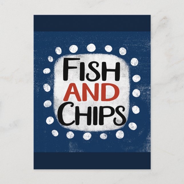 Cartão Postal de Fish And Chips (Frente)