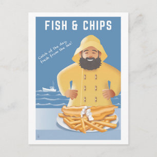 Cartão postal de Fish and Chips