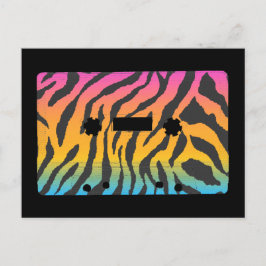 Cartão postal de fita cassete Corey Tiger 80s