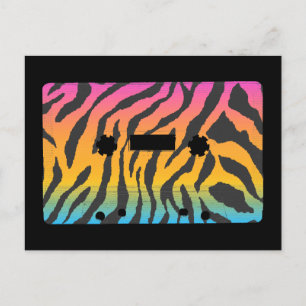 Cartão postal de fita cassete Corey Tiger 80s