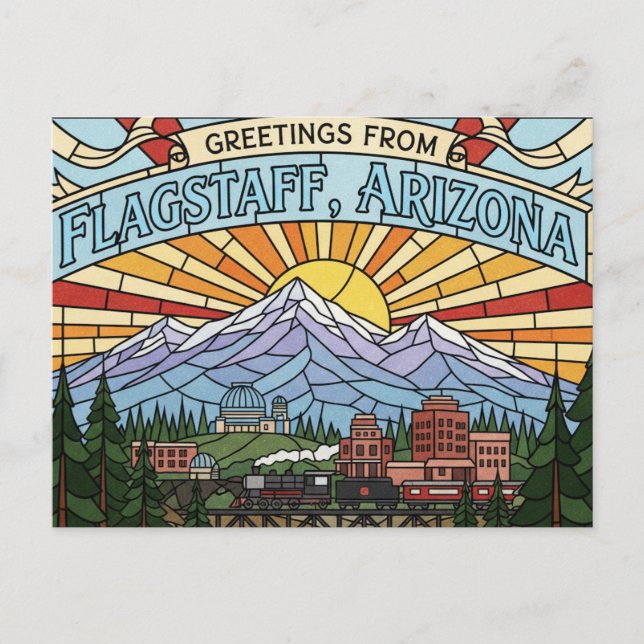 Cartão postal de Flagstaff Arizona (Frente)