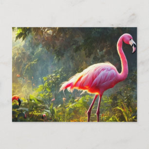 Cartão postal de flamingo