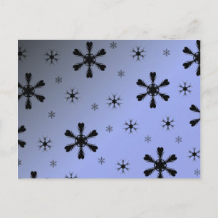 Cartão Postal de Floco de Neve de Inverno