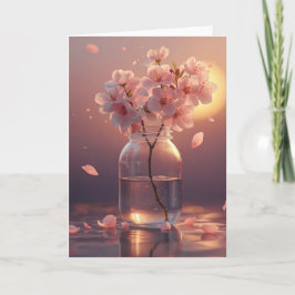 Cartão Postal de Flor de Cerejeira - Sakura Elegan