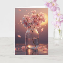 Cartão Postal de Flor de Cerejeira - Sakura Elegan