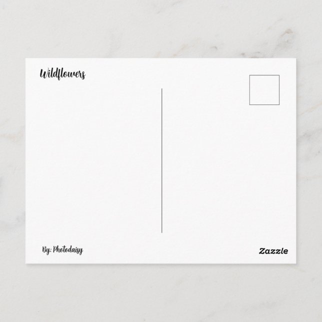 Cartão postal de flor selvagem (Verso)
