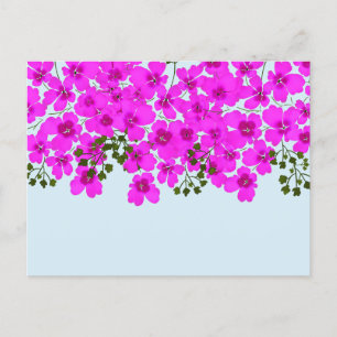 Cartão postal de flores cor-de-rosa