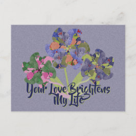 Cartão postal de flores de arte