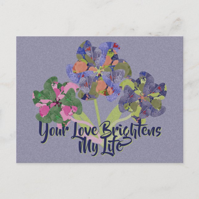 Cartão postal de flores de arte (Frente)