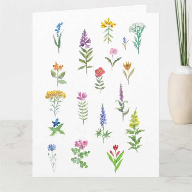 cartão postal de flores de jardim (Frente)