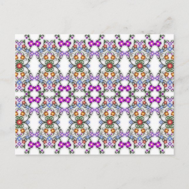 cartão postal de flores ornamentais (Frente)