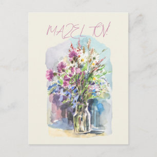 Cartão postal de flores silvestres