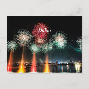 Cartão postal de fogos de artifício do Dubai
