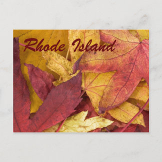 Cartão Postal de Folhas de Outono de Rhode Island