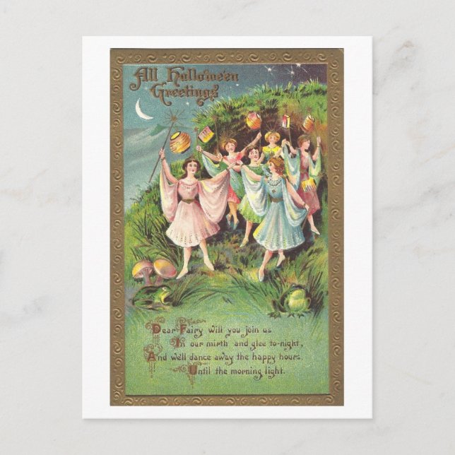 Cartão postal de folheto de Halloween (Frente)