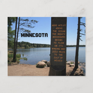 Cartão postal de fonte fluvial do Mississippi