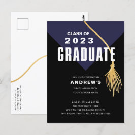 Cartão postal de formatura de capa de graduação az