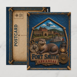 Cartão Postal de Fort Smith Arkansas Viagem Antiga